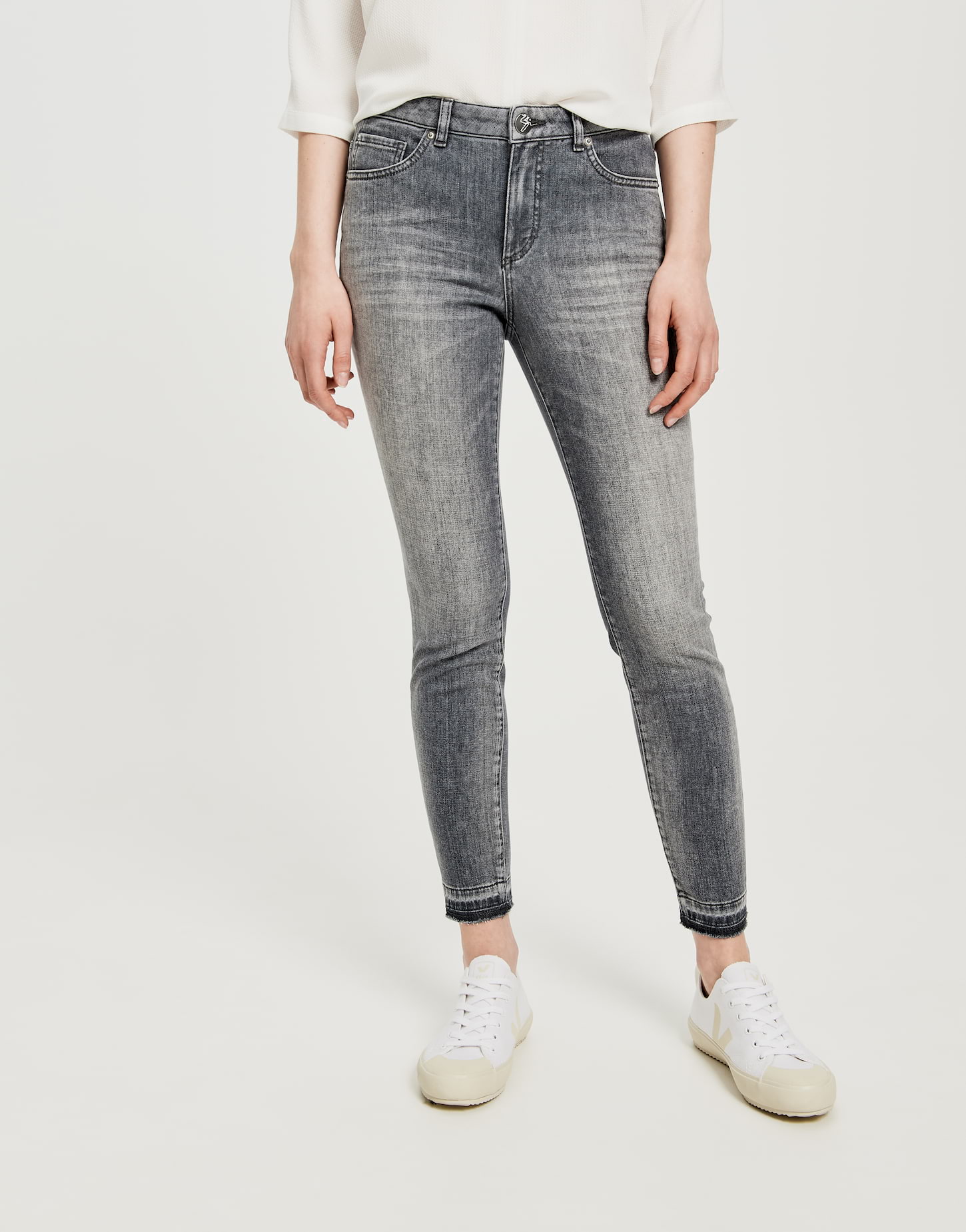 Opus Skinny Jeans Evita tinted grey