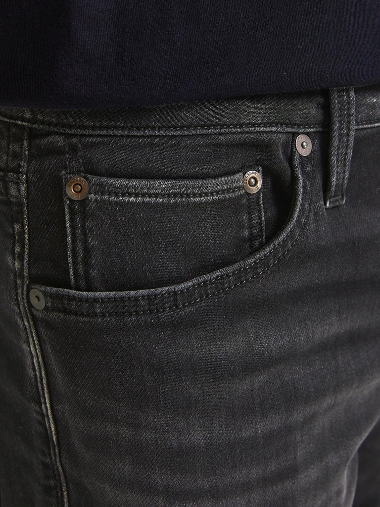JACK&JONES Jeansshort blackused JJIRICK JJICON