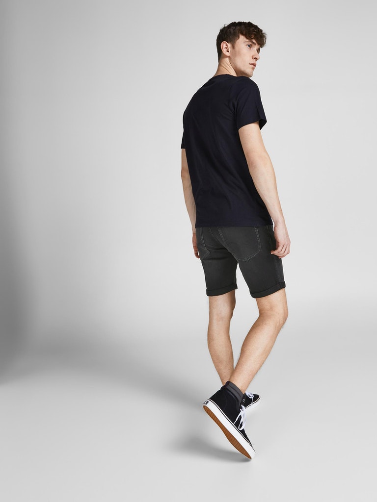 JACK&JONES Jeansshort blackused JJIRICK JJICON