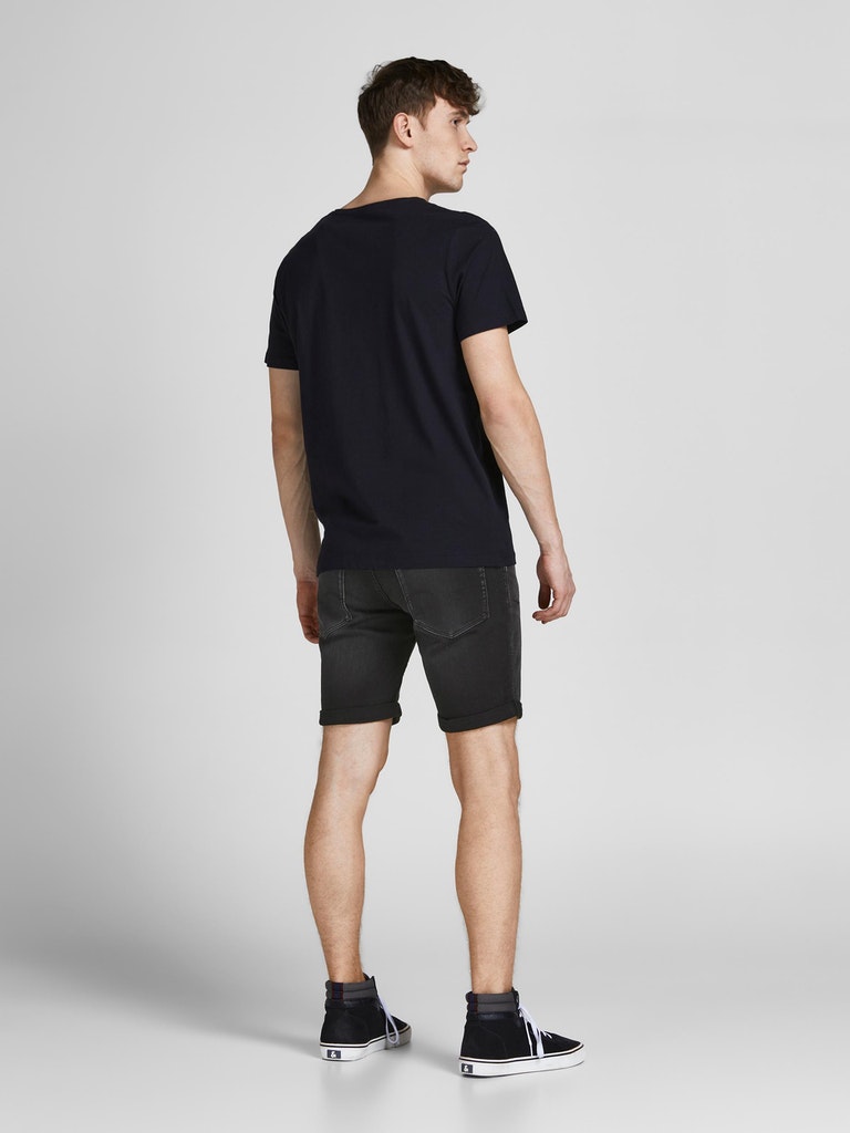 JACK&JONES Jeansshort blackused JJIRICK JJICON