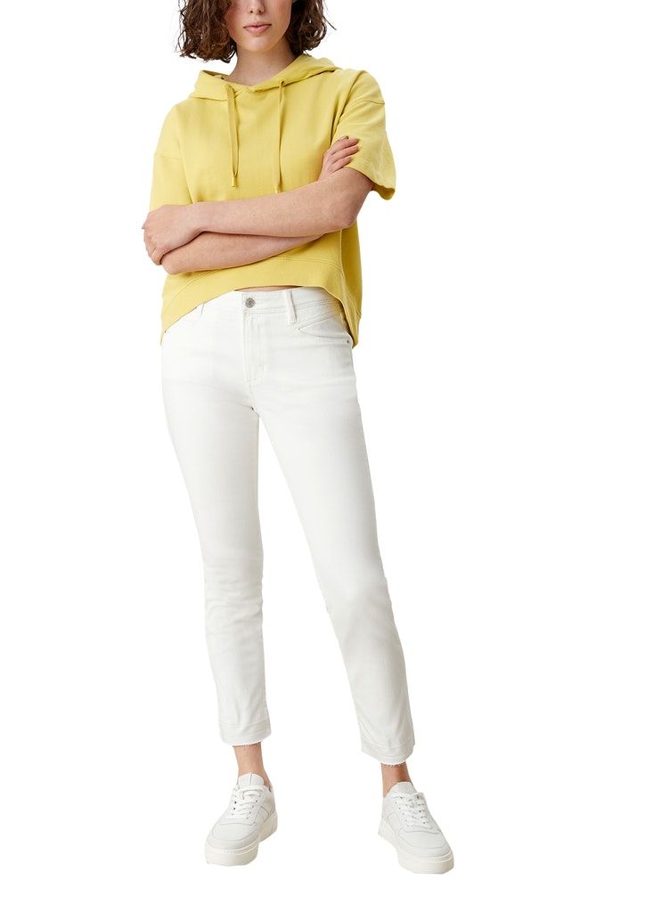 S. OLIVER 7/8-Hose in weiß in modischer Straight-Form