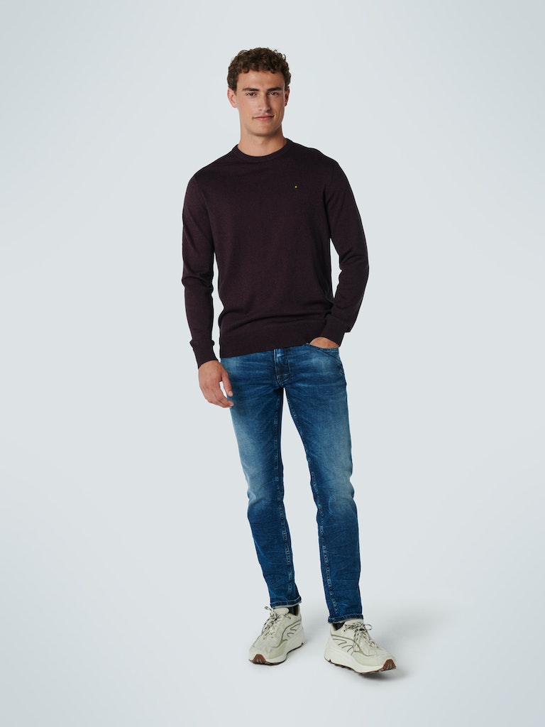 NO EXCESS / Herren-Strick / Pullover Crewneck 2 Coloured Melang