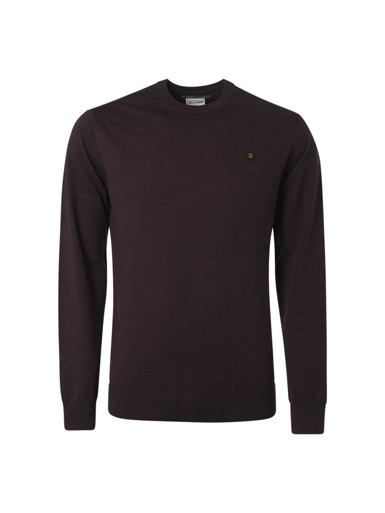 NO EXCESS / Herren-Strick / Pullover Crewneck 2 Coloured Melang