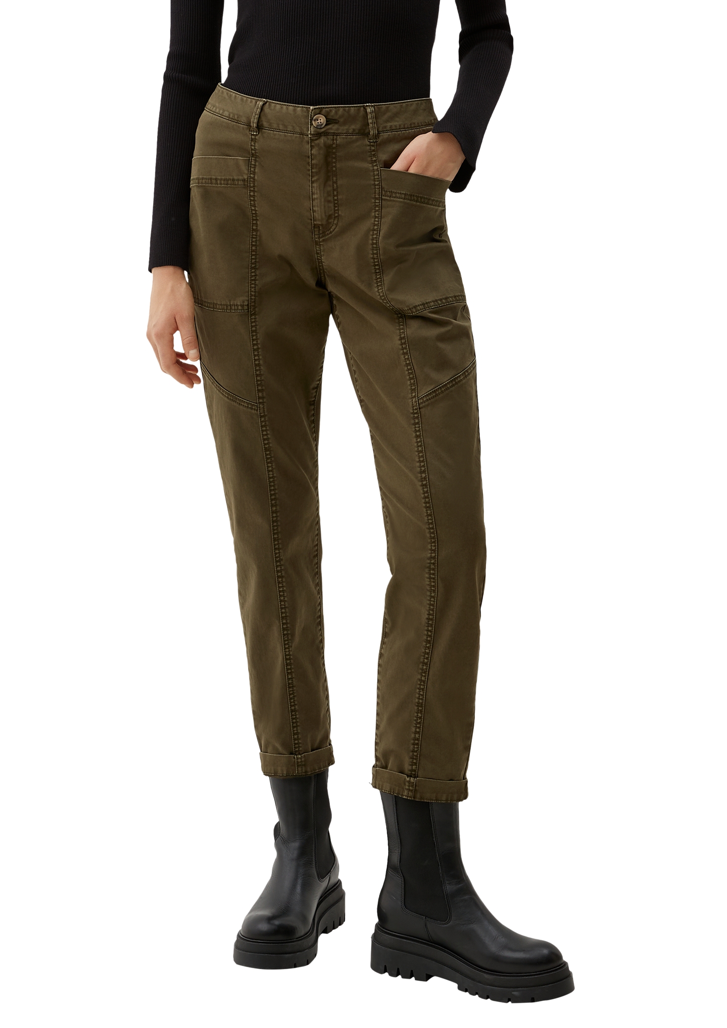 S. OLIVER Chino aus Stretch-Cotton