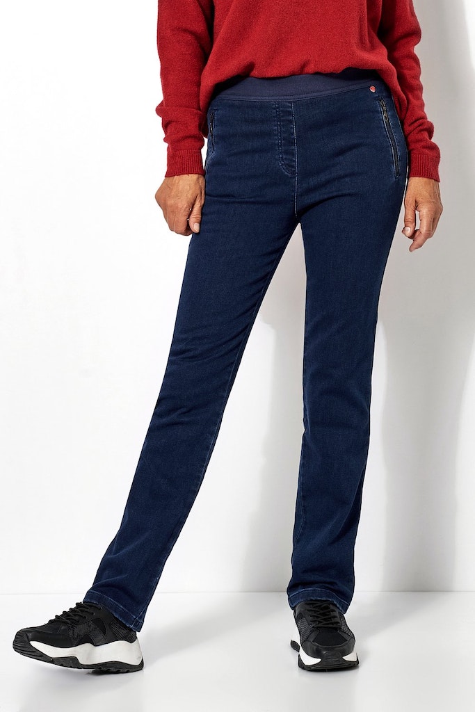 TONI Regular fit stoffen broek met viscose, model 'Jenny' in zwart online kopen | P&C