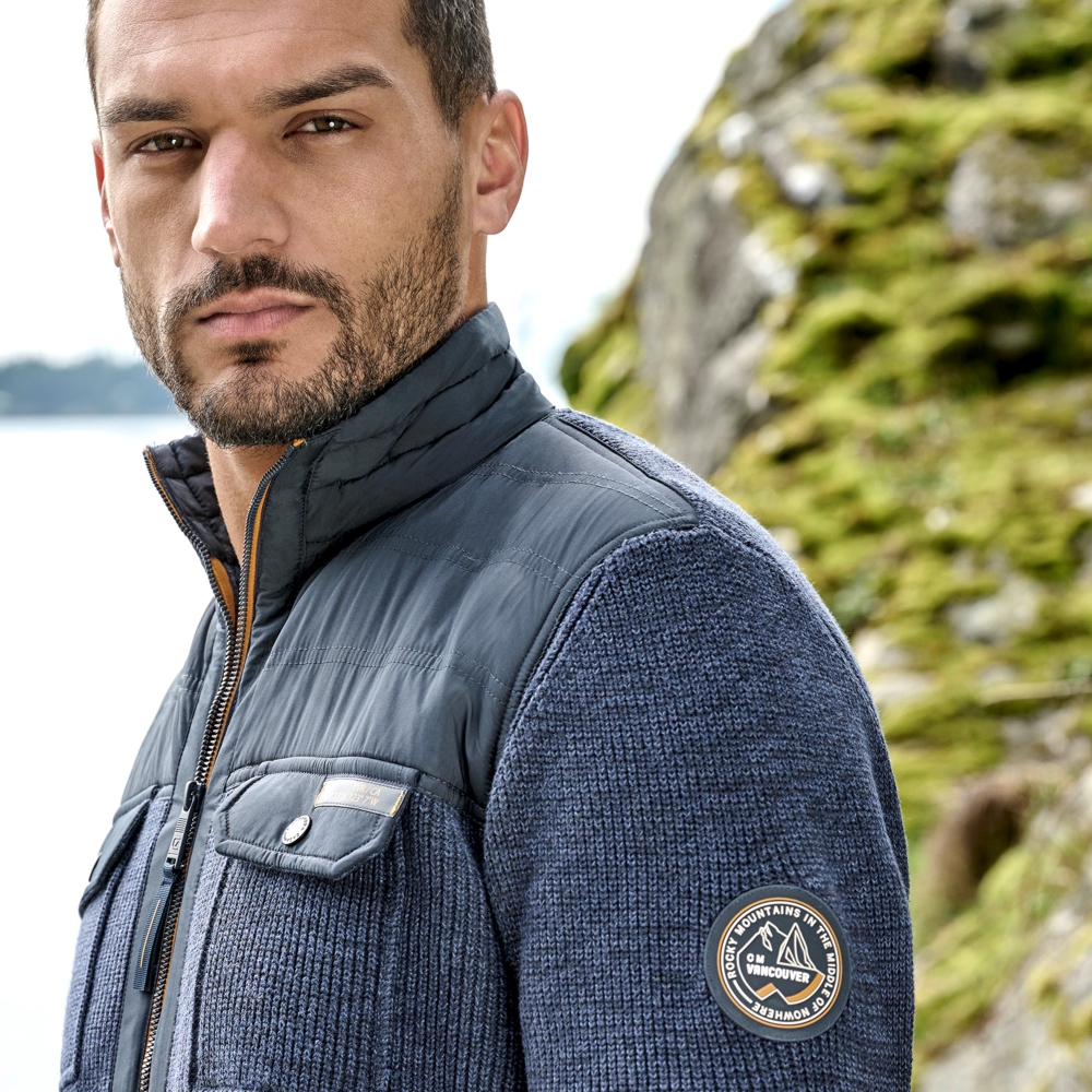 CASAMODA Strickjacke in Materialmix