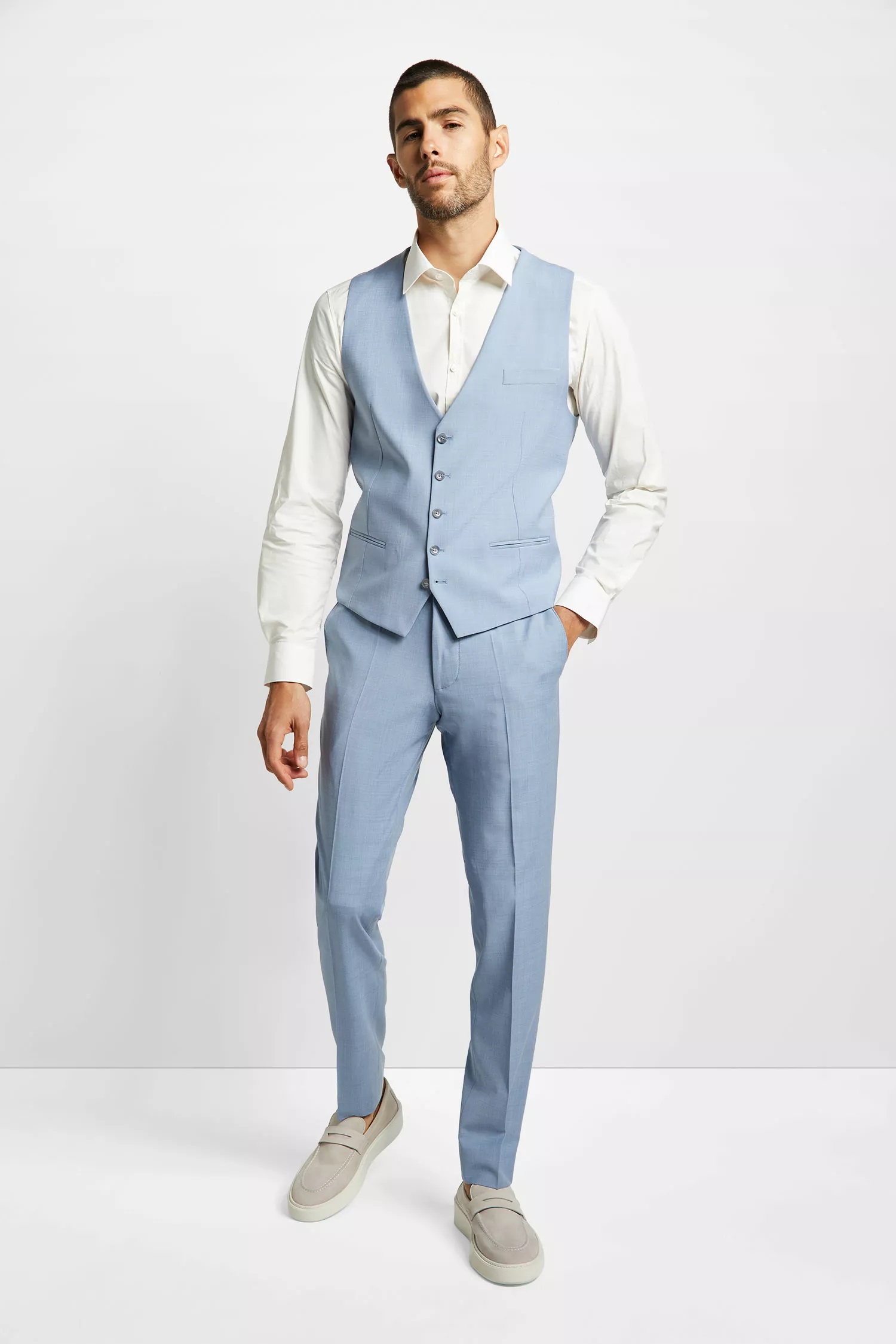 COOFANDY Chaleco De Traje De Negocios Para Hombre, Chaleco De Vestir Casual,  Chaleco Formal Ajustado, Negro, image size:1500x2250