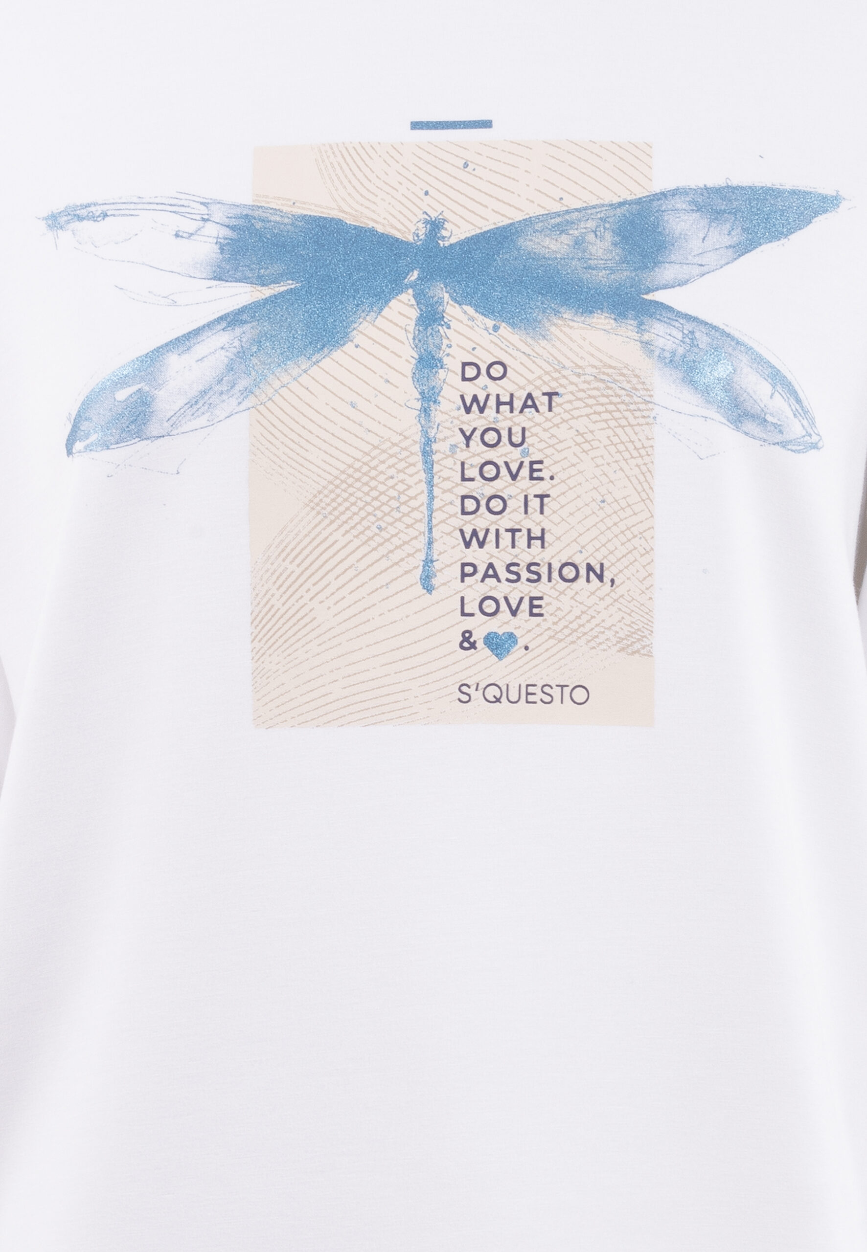 S'QUESTO Leichtes Sweatshirt mit Libellen-Print