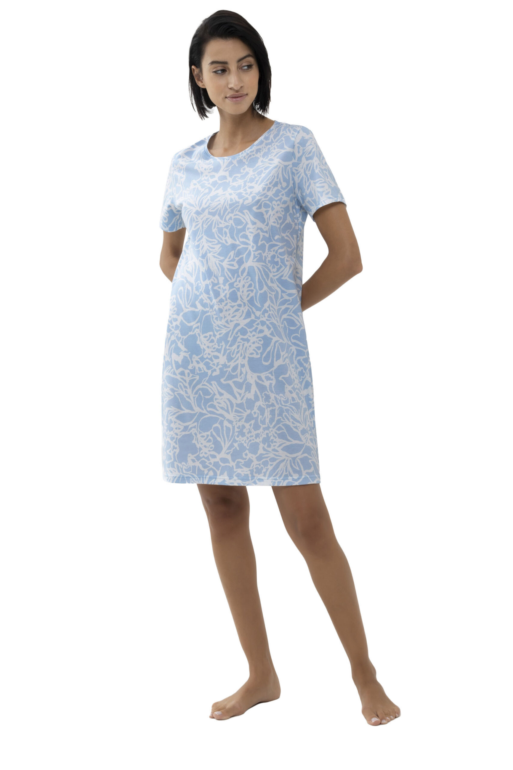 Schiesser Damen Nachthemd Bigshirt kurzarm mit Taschen
