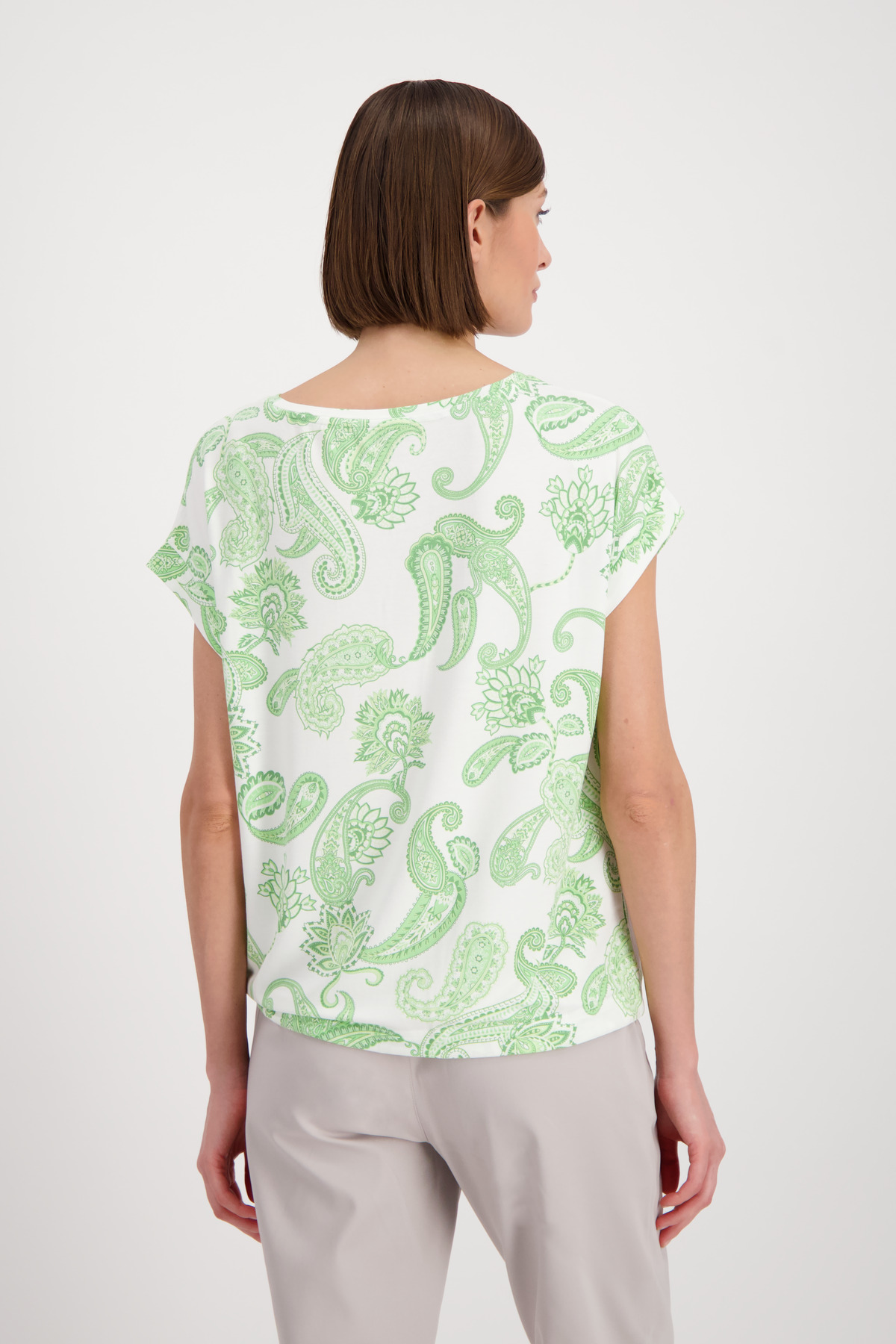 MONARI Paisley Muster T Shirt mit Tunnelzug