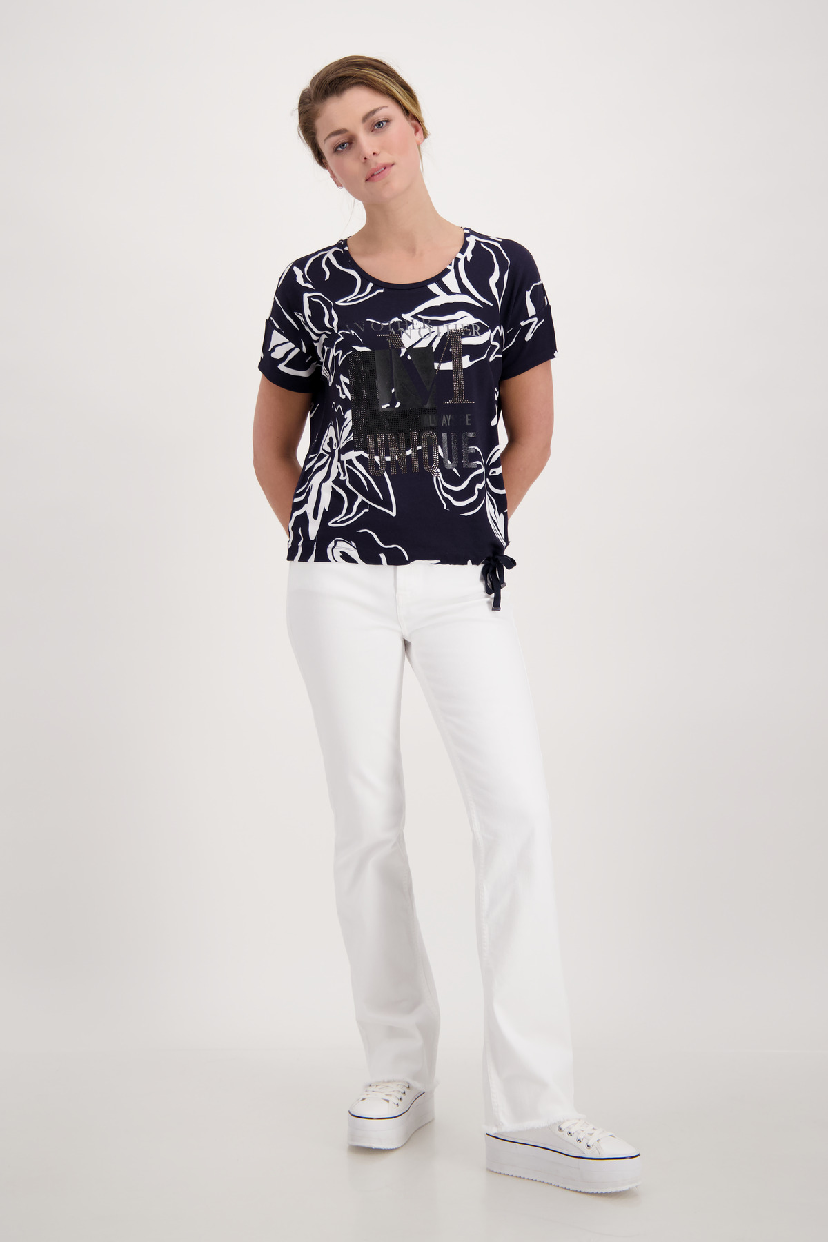 MONARI T-Shirt mit Blumenmuster