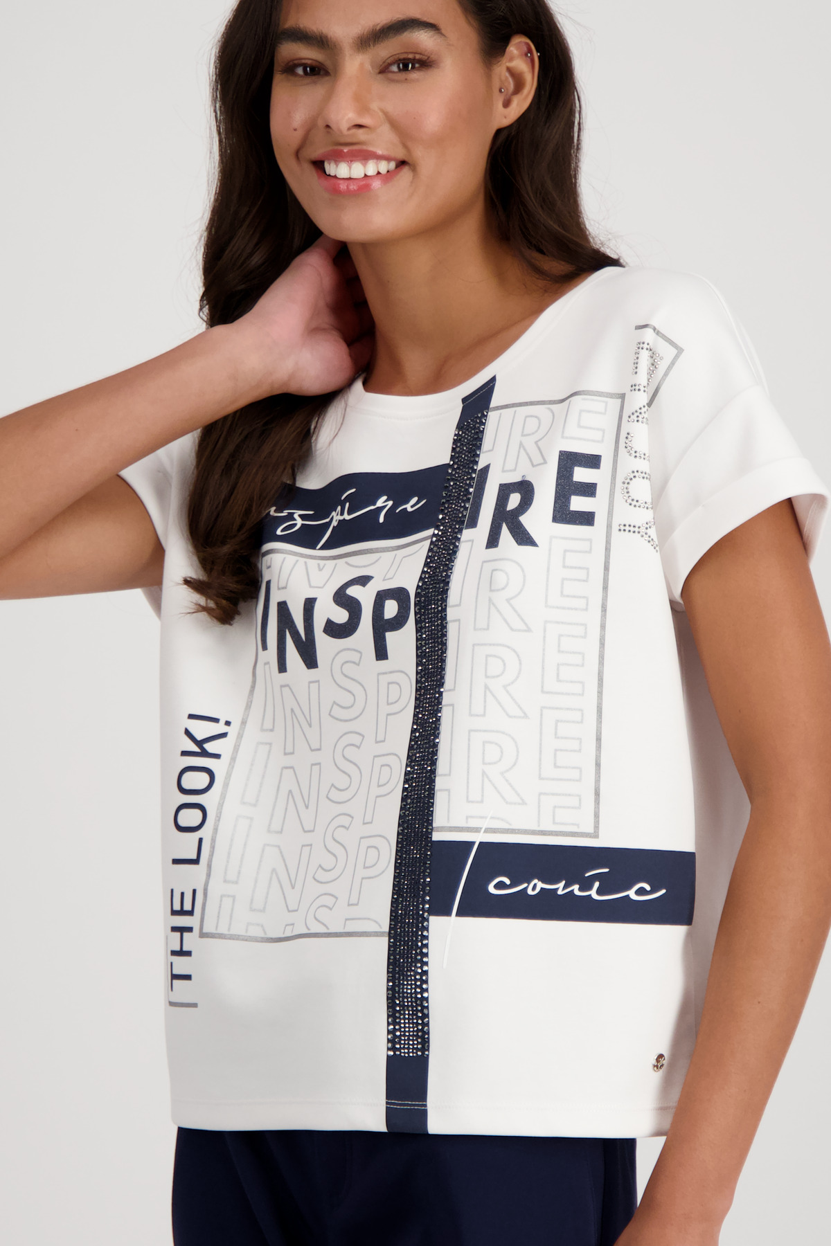 MONARI T-Shirt mit Schriftzug - Mode Wendeln Shop | T-Shirts
