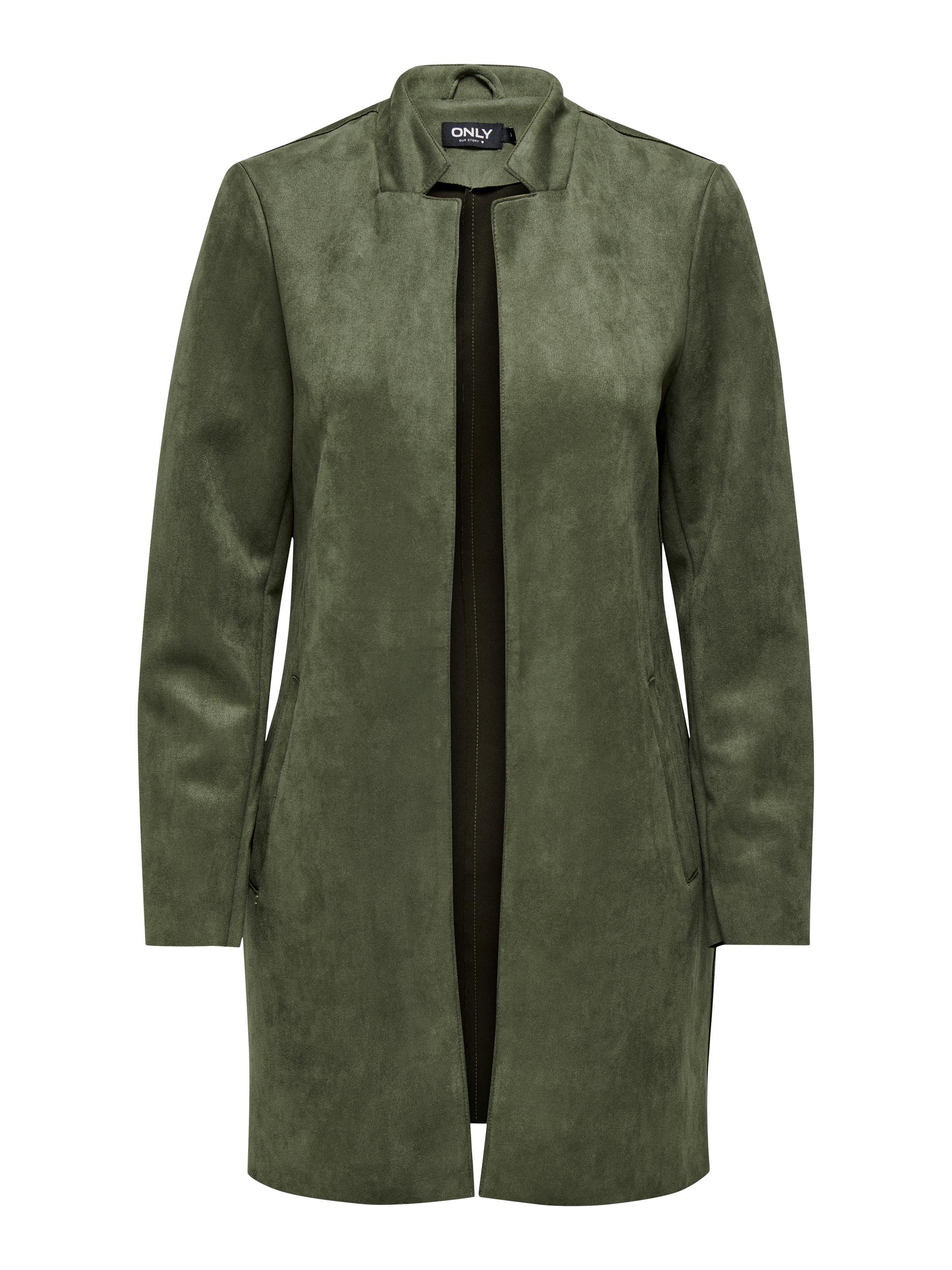 ONLY Damen Fake-Leder Longblazer