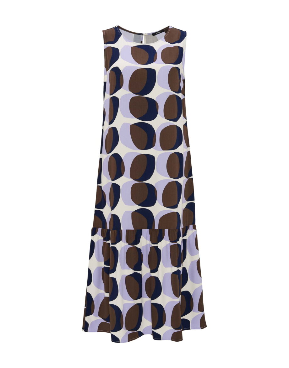 OPUS Damen Werani Uni Kleid - Blusenkleid Langarm Mit Knopfleiste