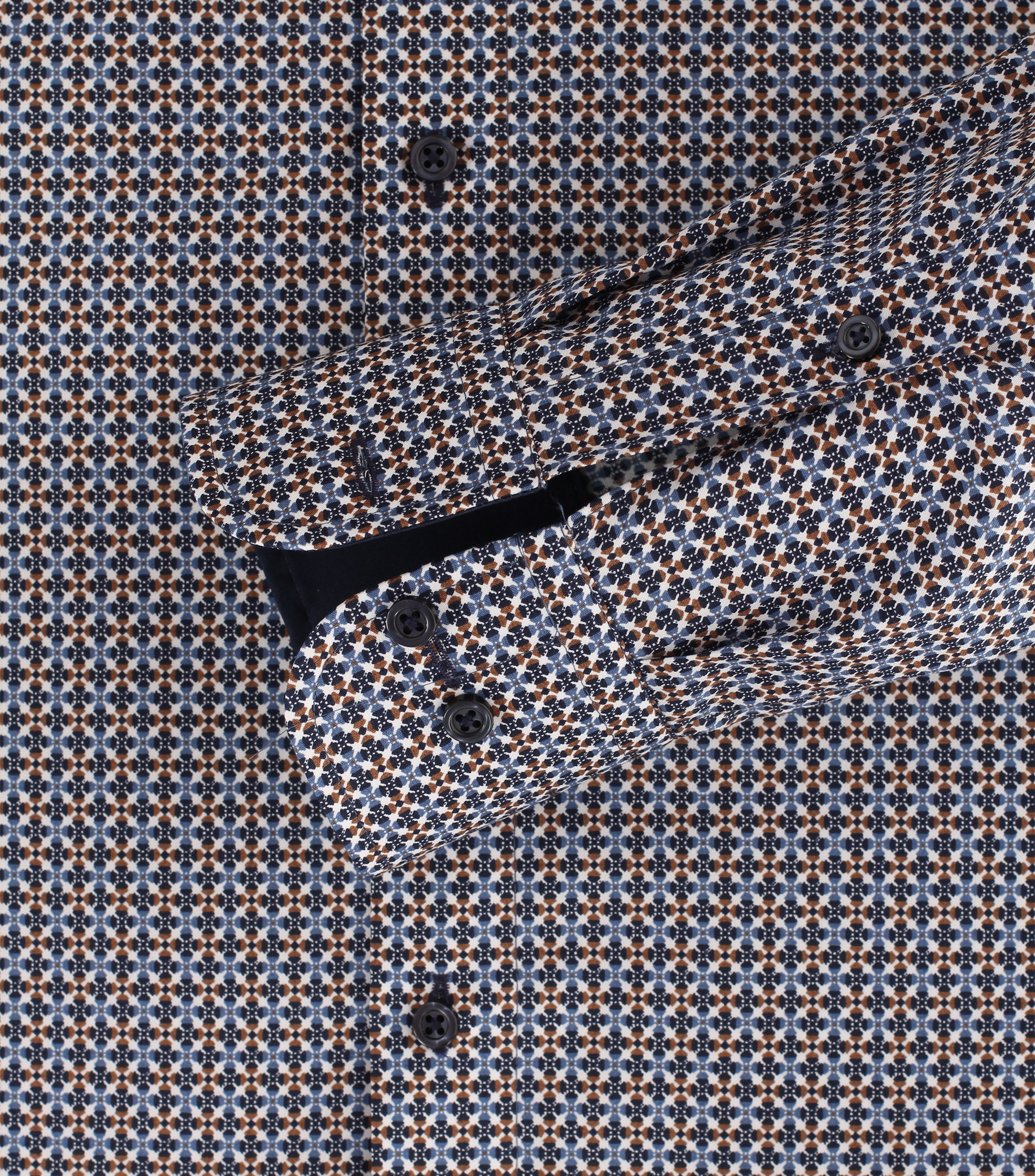 CASAMODA Herrenhemd mit Alloverprint Comfort Fit