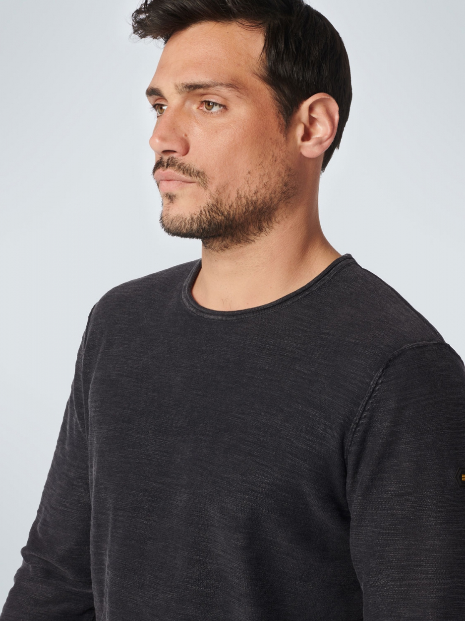 NO EXCESS Pullover Crewneck Garment Dyed + Stone Washed