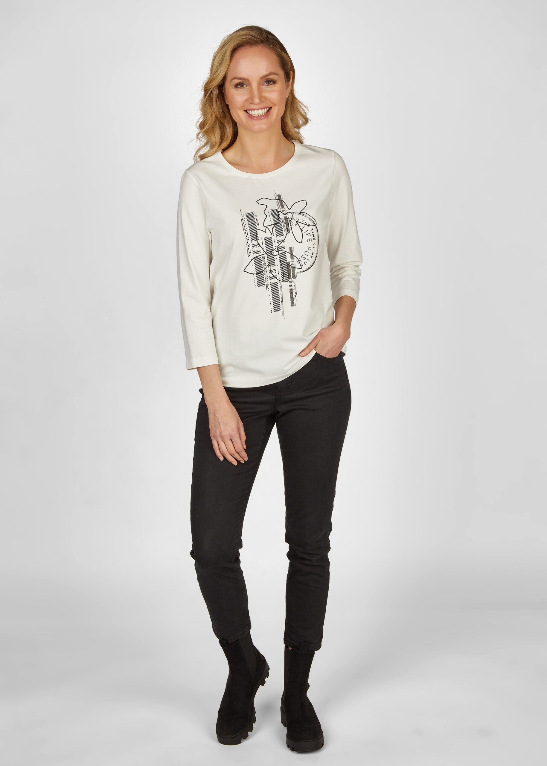 RABE Shirt mit Strassapplikationen