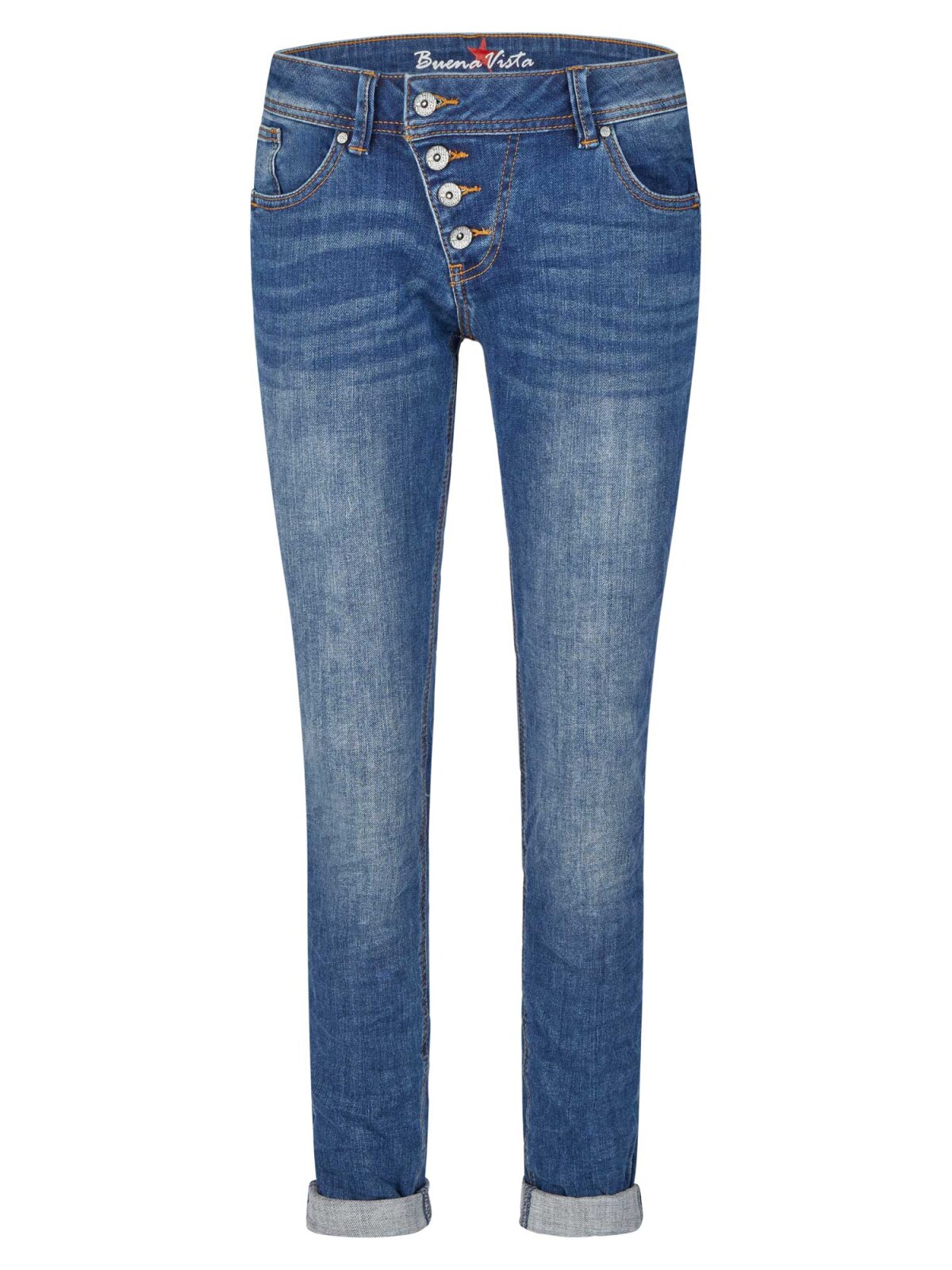 BUENA VISTA Damen Jeans Malibu stretch denim in Blau