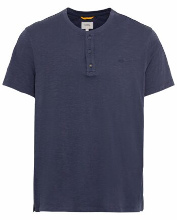 CAMEL ACTIVE Herren T-Shirt Henley in Grau und Blau