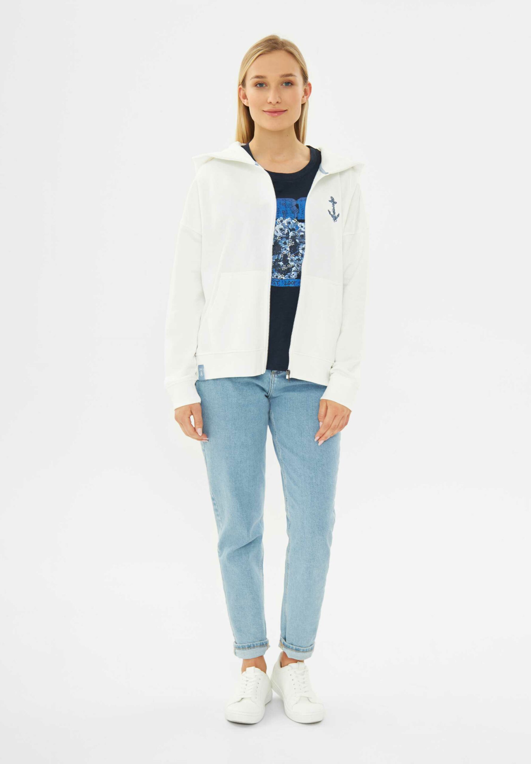 DERBE Kapuzen-Sweatjacke Rosenanker