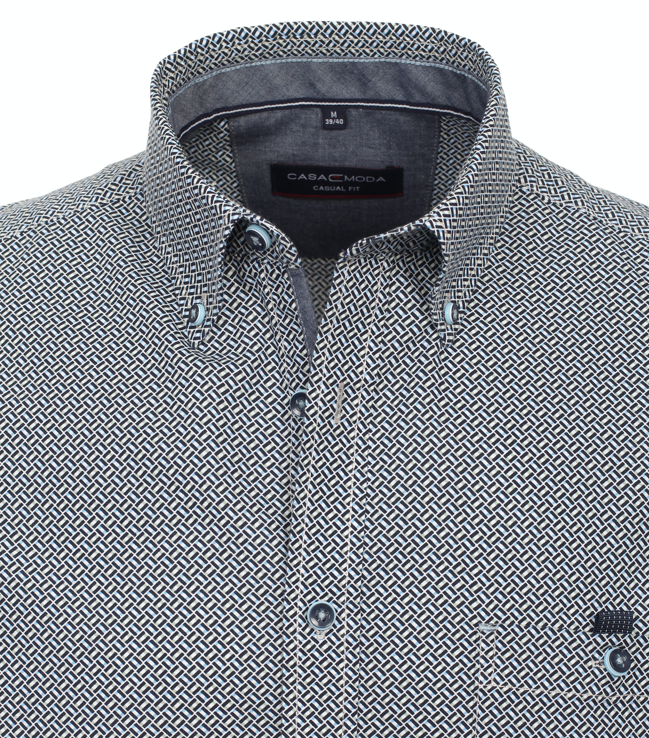 CASAMODA Freizeithemd Kurzarm mit grafischem Druck