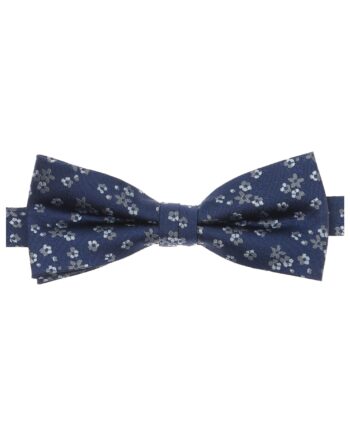 VENTI Herren Struktur Fliege gemustert aus reiner Seide in Blau und Beige