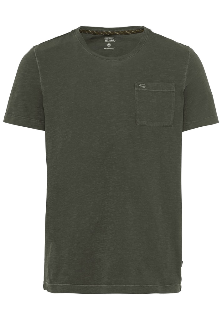 CAMEL ACTIVE Basic T-Shirt mit Brusttasche aus Organic Cotton