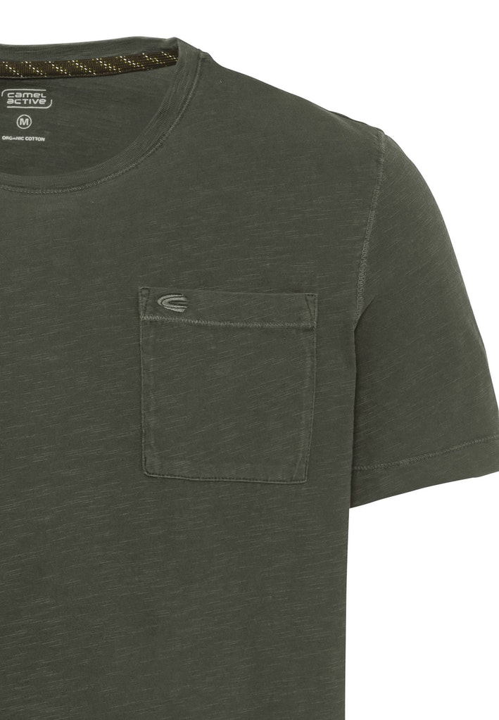 CAMEL ACTIVE Basic T-Shirt mit Brusttasche aus Organic Cotton