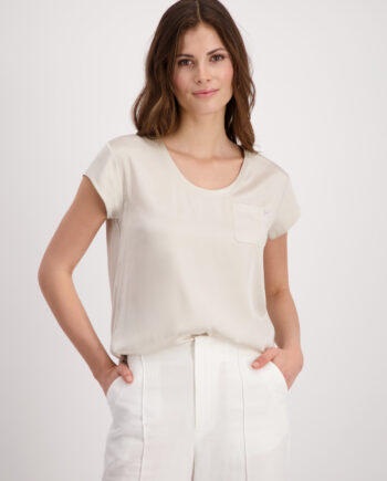 MONARI Satin Blusenshirt in rot