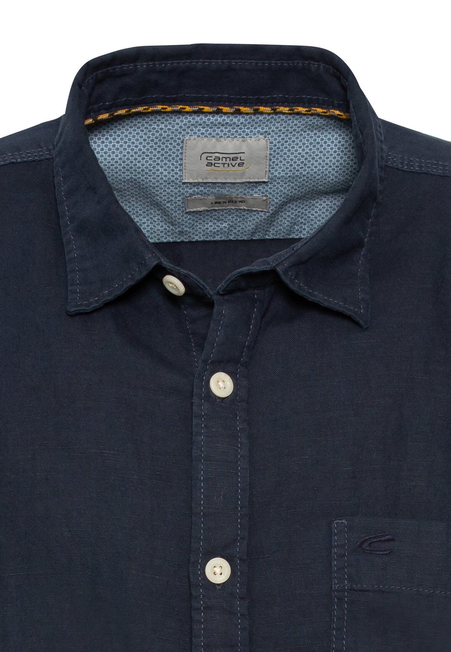 CAMEL ACTIVE Herren Kurzarm Hemd Regular Fit in Dunkelblau oder Rot - night blue or faded red