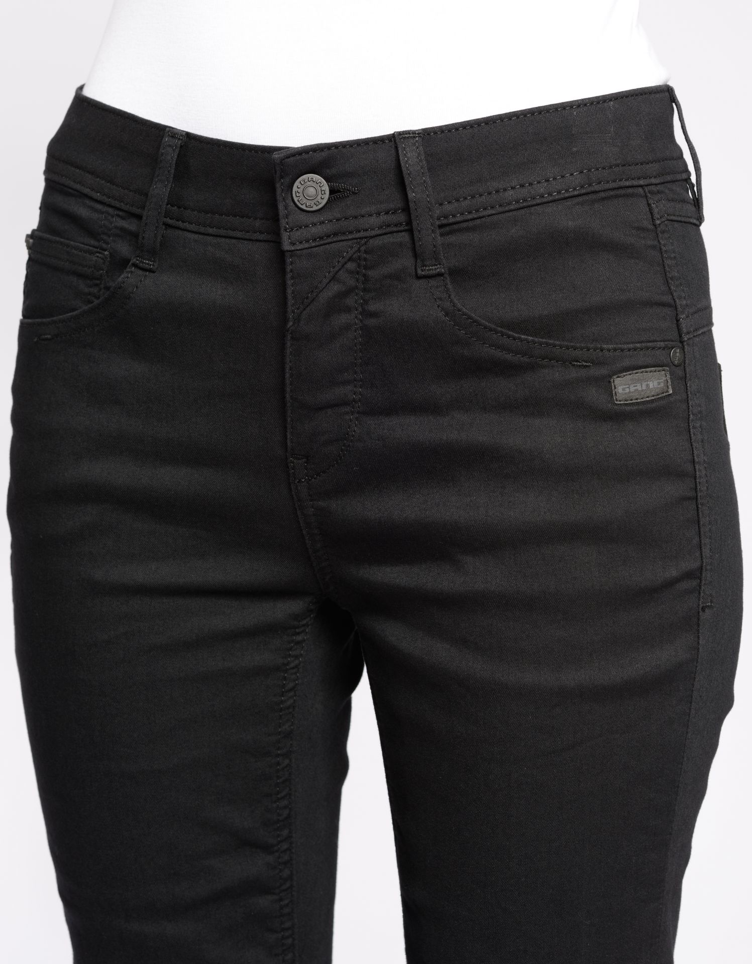 GANG Damenjeans 94Amelie cropped - relaxed fit black