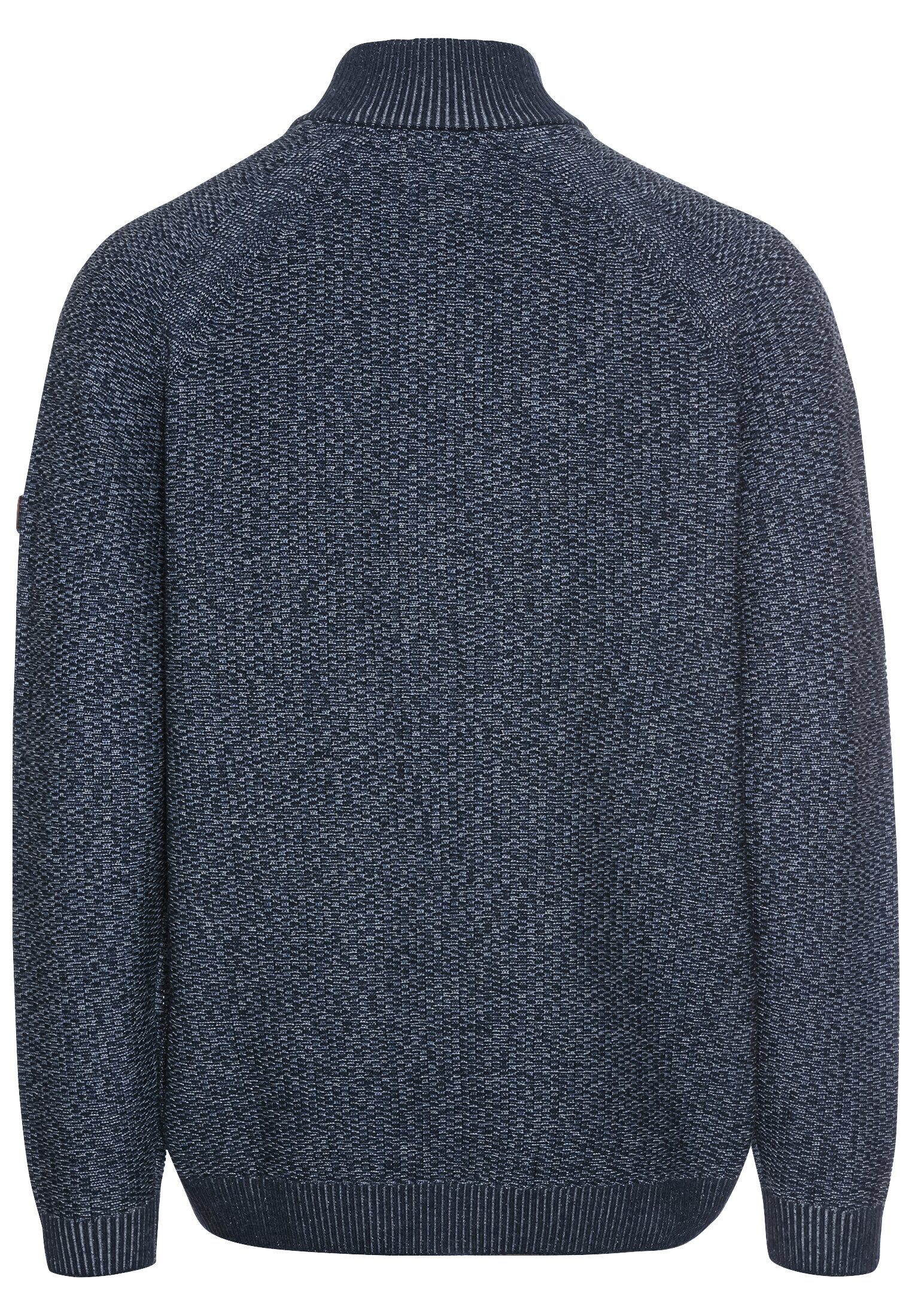 CAMEL ACTIVE Herren Strickjacke mit Stehkragen in Blau - denim blue