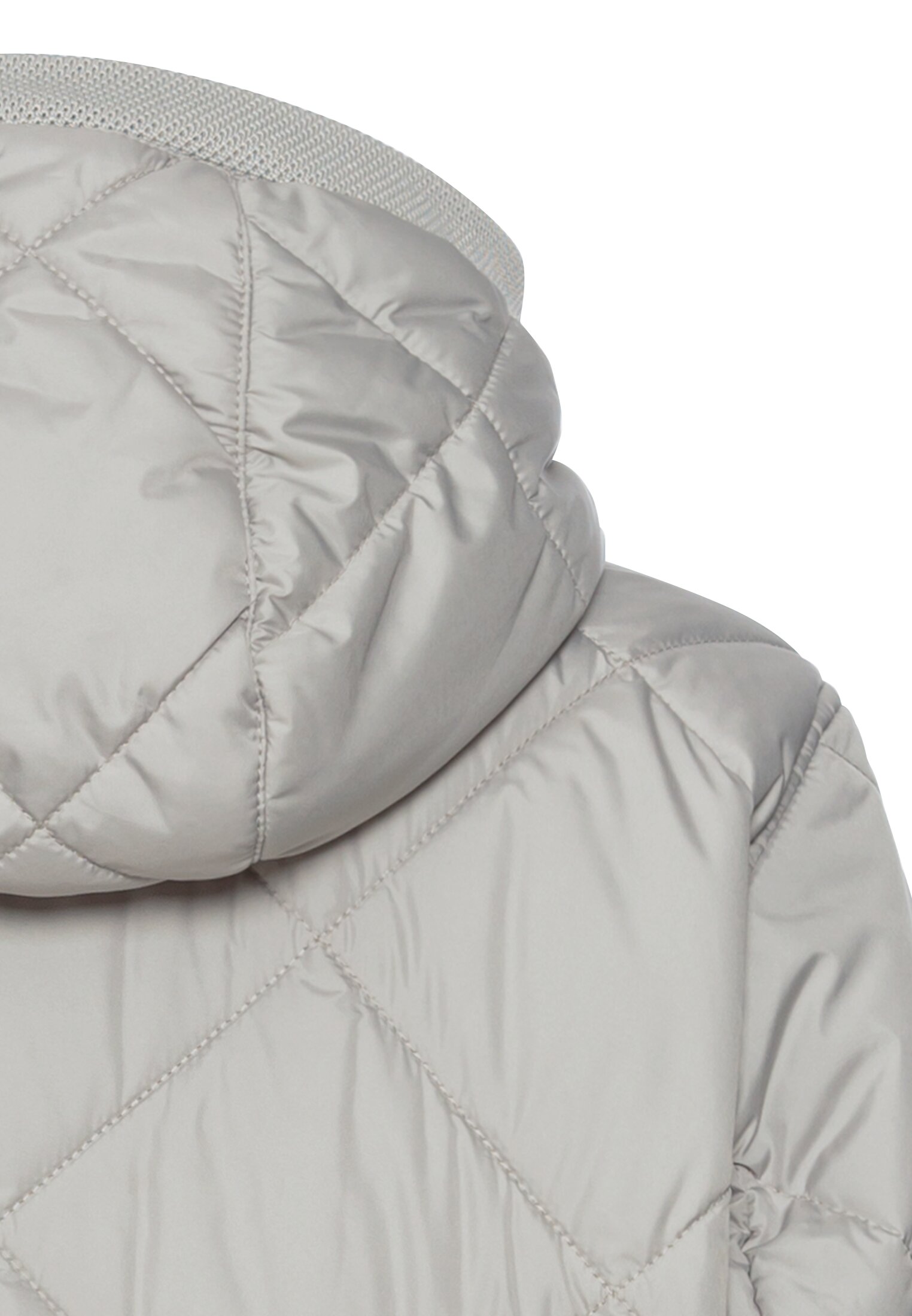 CAMEL ACTIVE Damen Steppmantel lang für die Übergangszeit mit Seitenschlitz aus recyceltem Polyester mit Innentasche in Farbe light sage