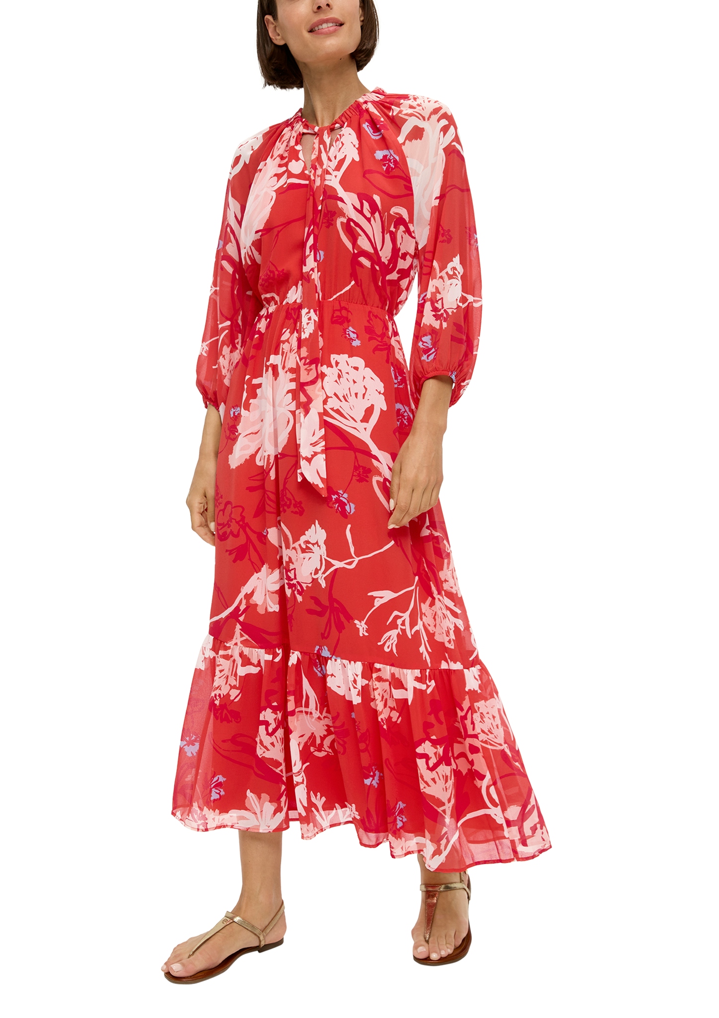 S oliver kleid rot blumen Clearance