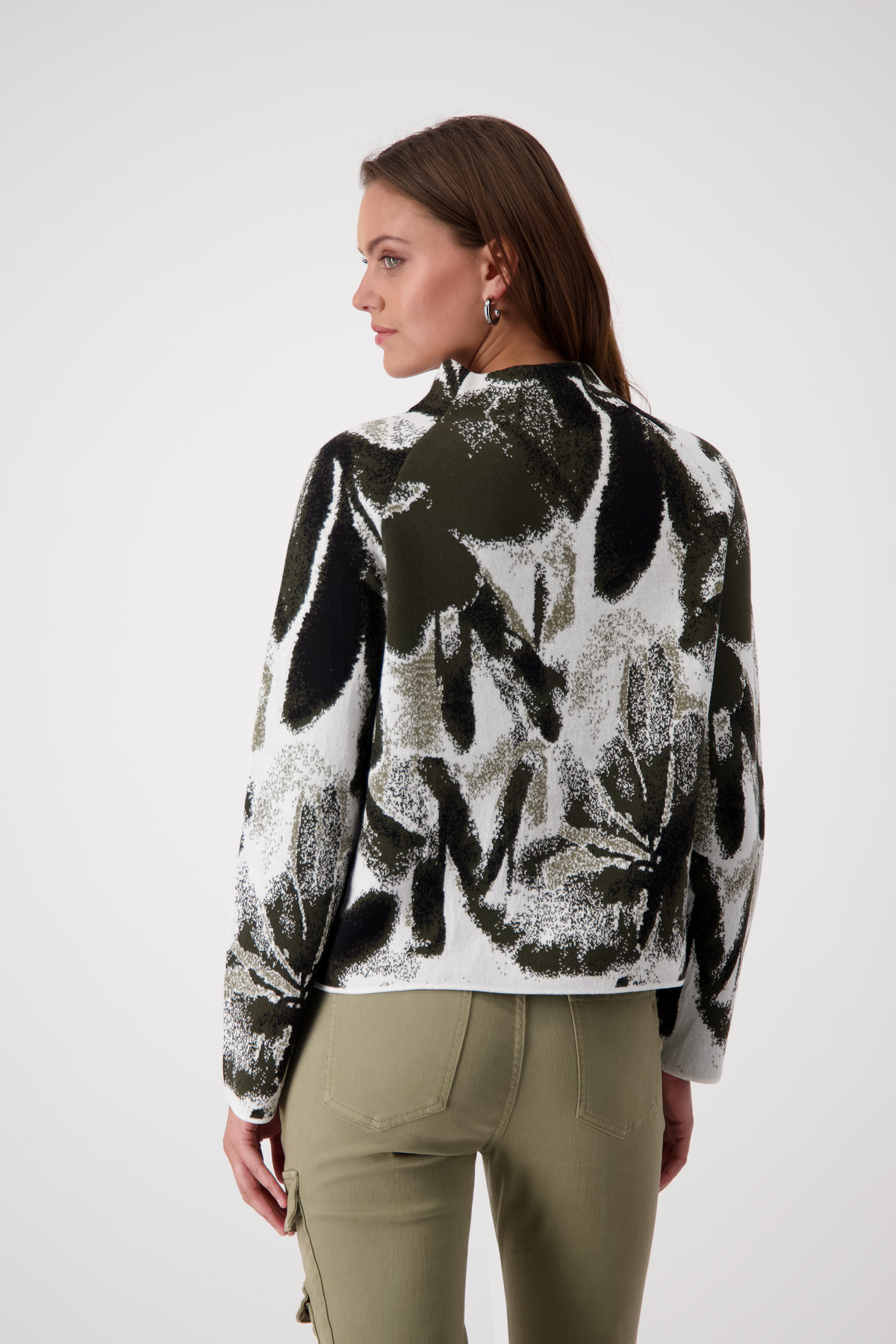 MONARI Strickpullover mit Blumenmuster