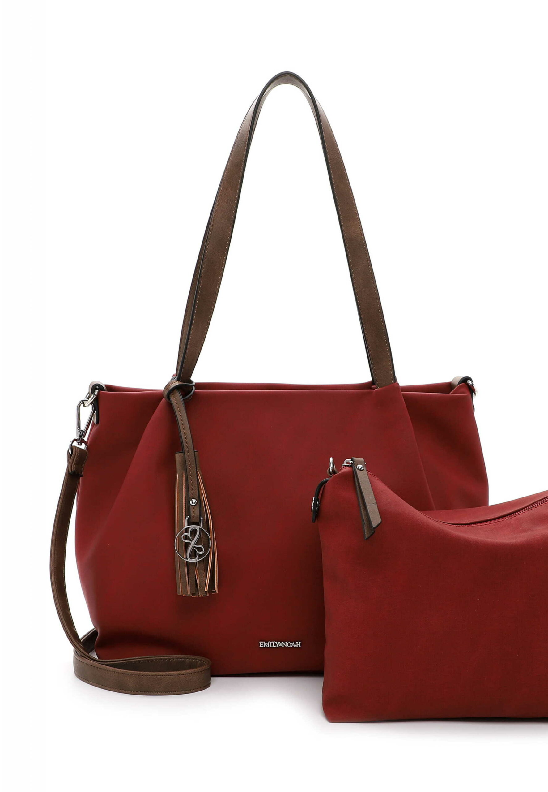EMILY & NOAH Tasche Shopper Elke in rot/cognac