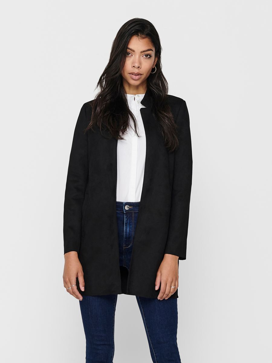 ONLY Damen Mantel aus Wildlederimitat für den Übergang in  