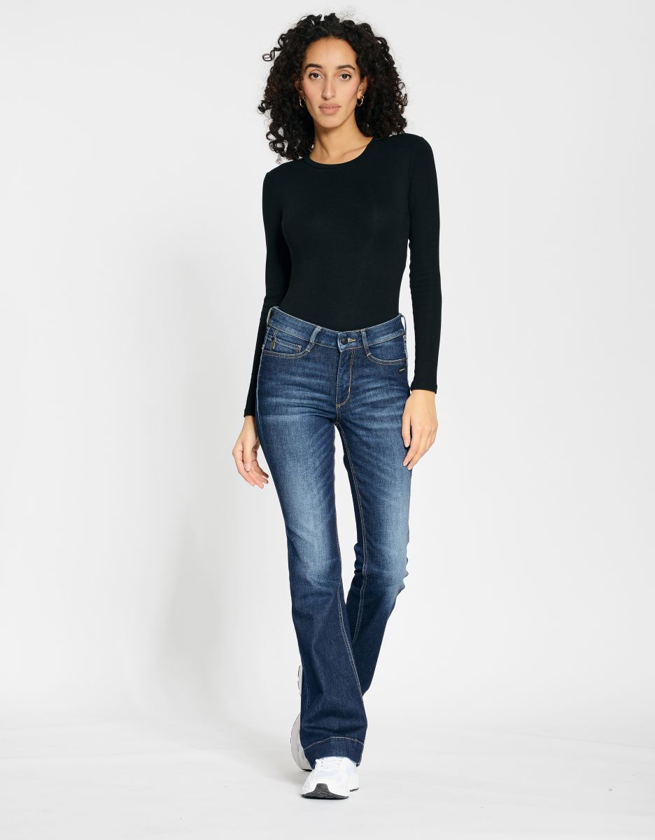 GANG Damenjeans Maxima Flared dark blue washed