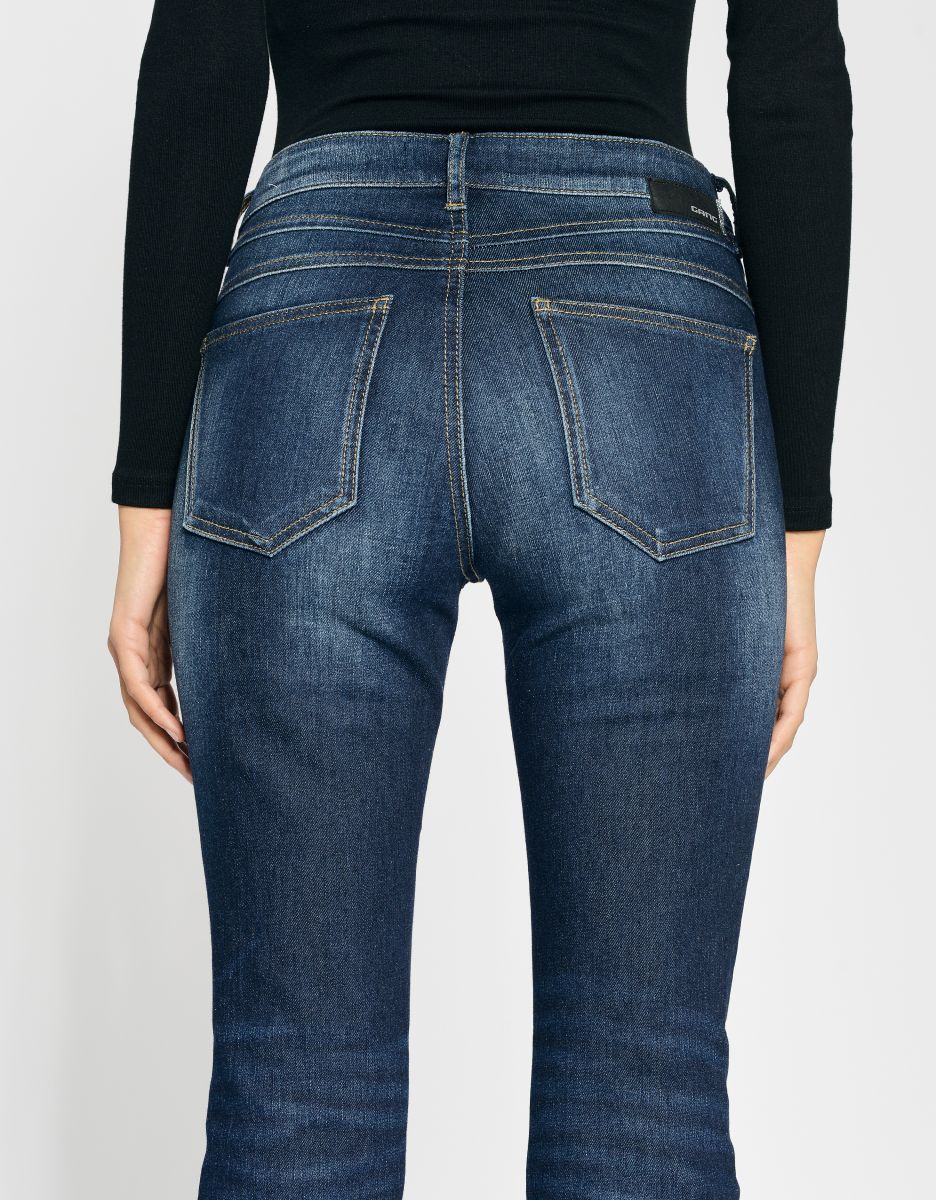 GANG Damenjeans Maxima Flared dark blue washed
