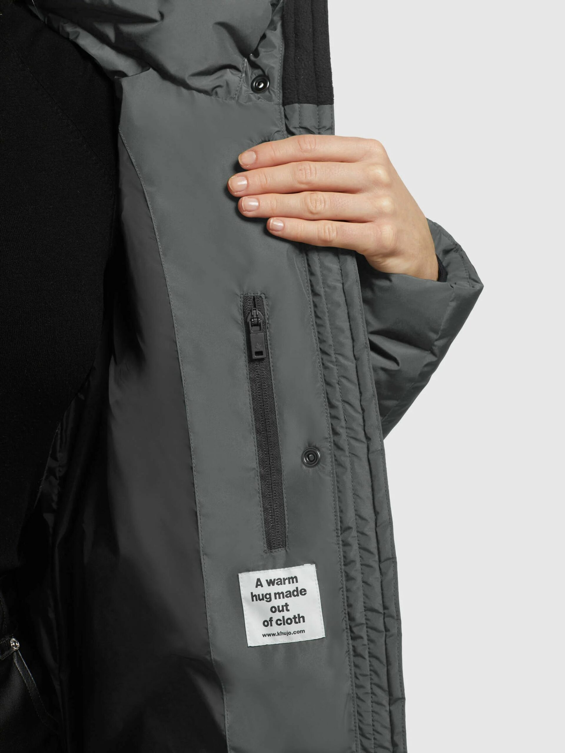 KHUJO Damen Steppmantel SONJE5 in graublau