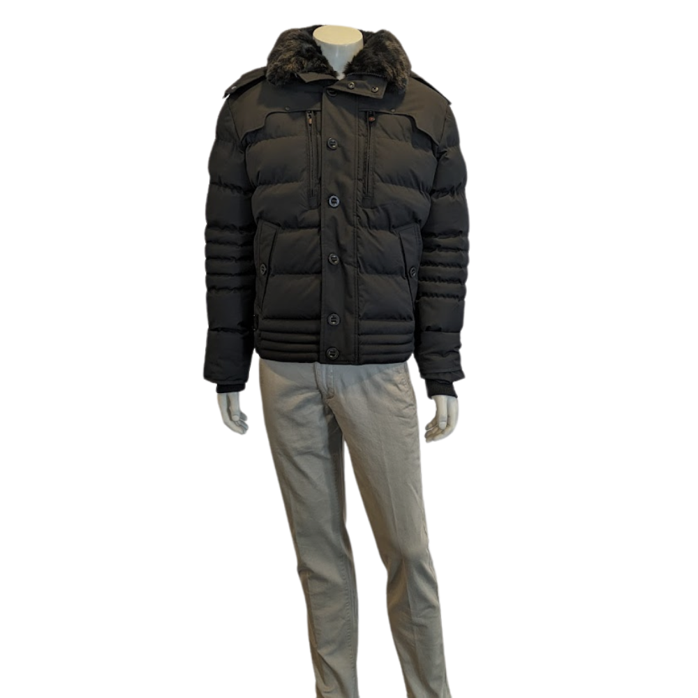 WELLENSTYN Herren Winter-Steppjacke STARSTREAM in Schwarz - Cosmicblack