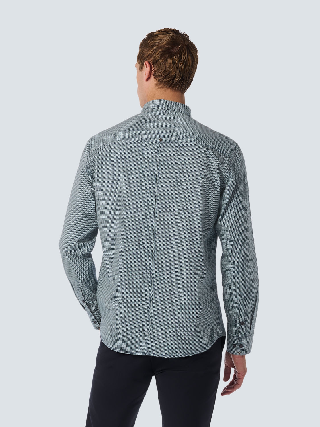 NO EXCESS Herrenhemd Stretch Slim Allover Printed