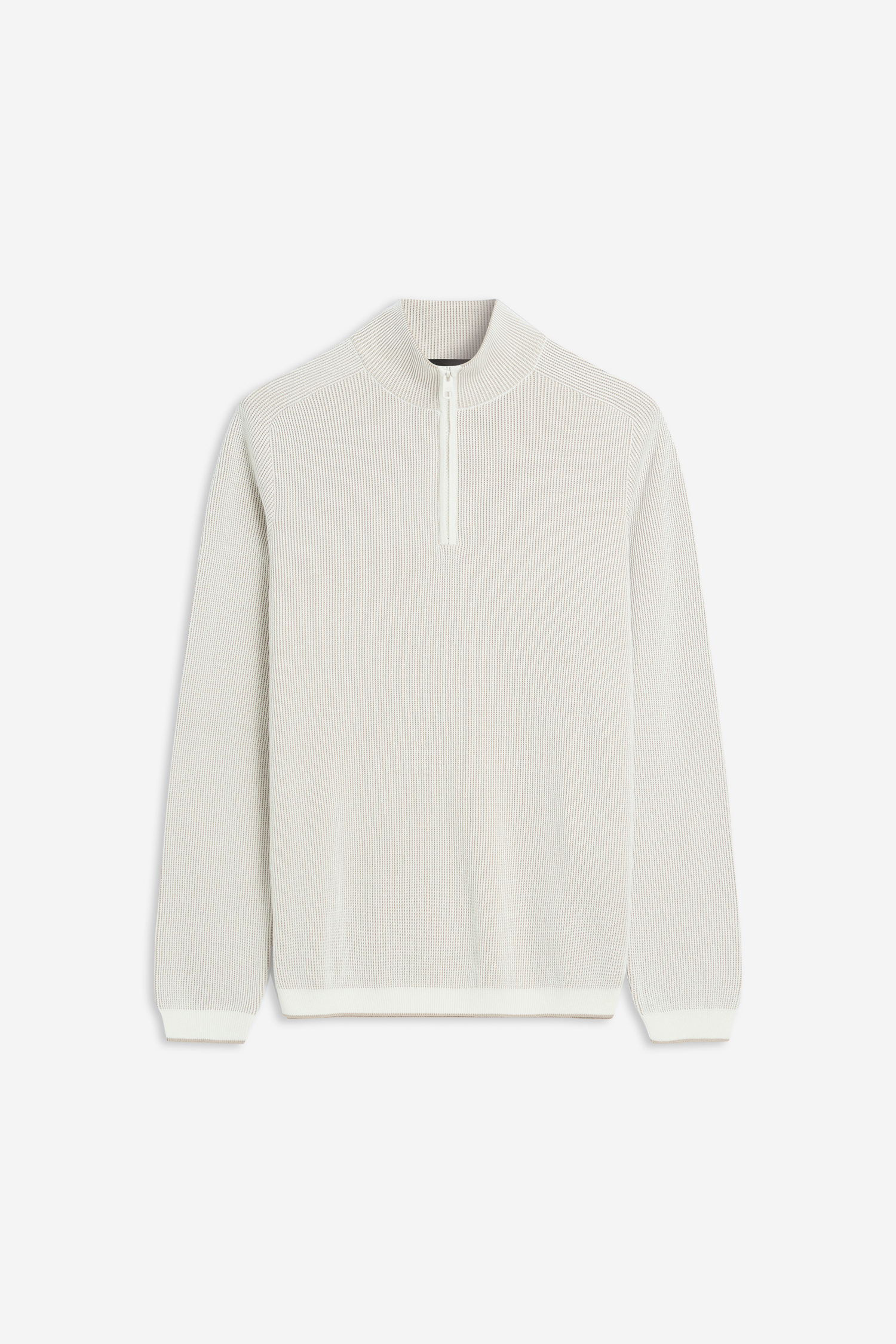 CINQUE Herren Troyer-Pullover in Two-Tone Rippenstruktur CIFALCINO