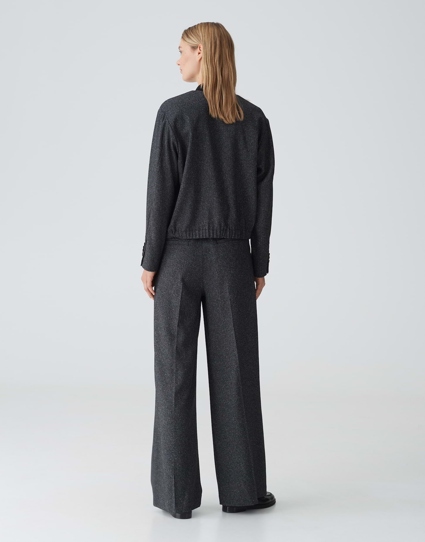 OPUS Damen-Blouson JURLA Regular aus Viskose Mix in schwarz-anthrazit