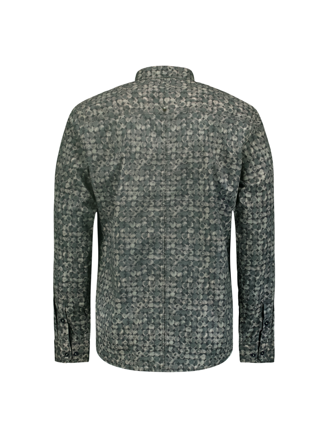 NO EXCESS Herren-Stretchhemd mit Allover-Print grün