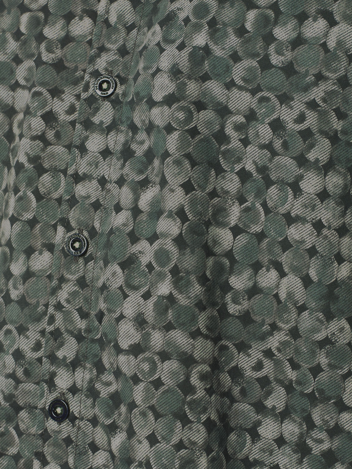 NO EXCESS Herren-Stretchhemd mit Allover-Print grün