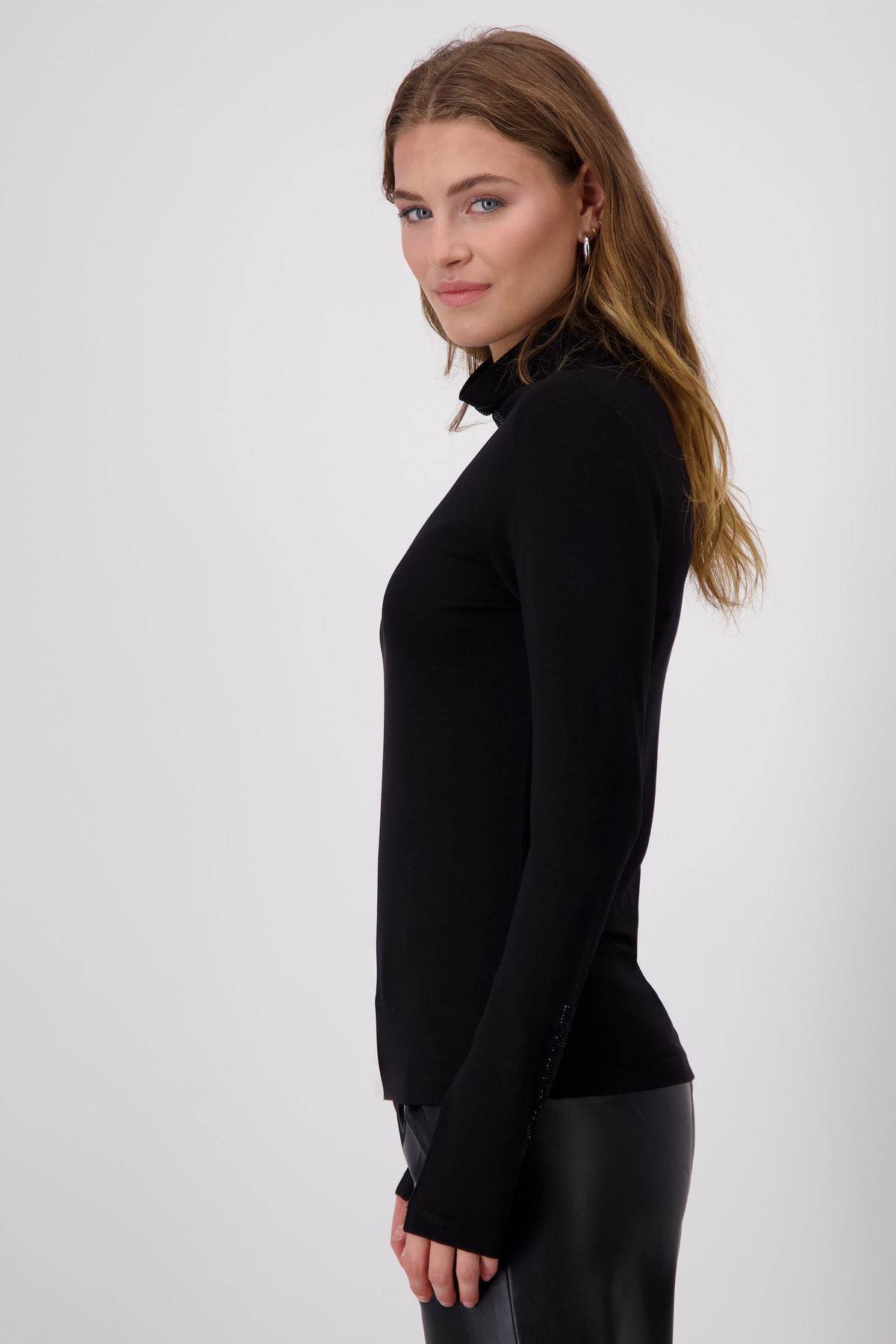 MONARI Damen-Shirt mit Schmuck-Streifen