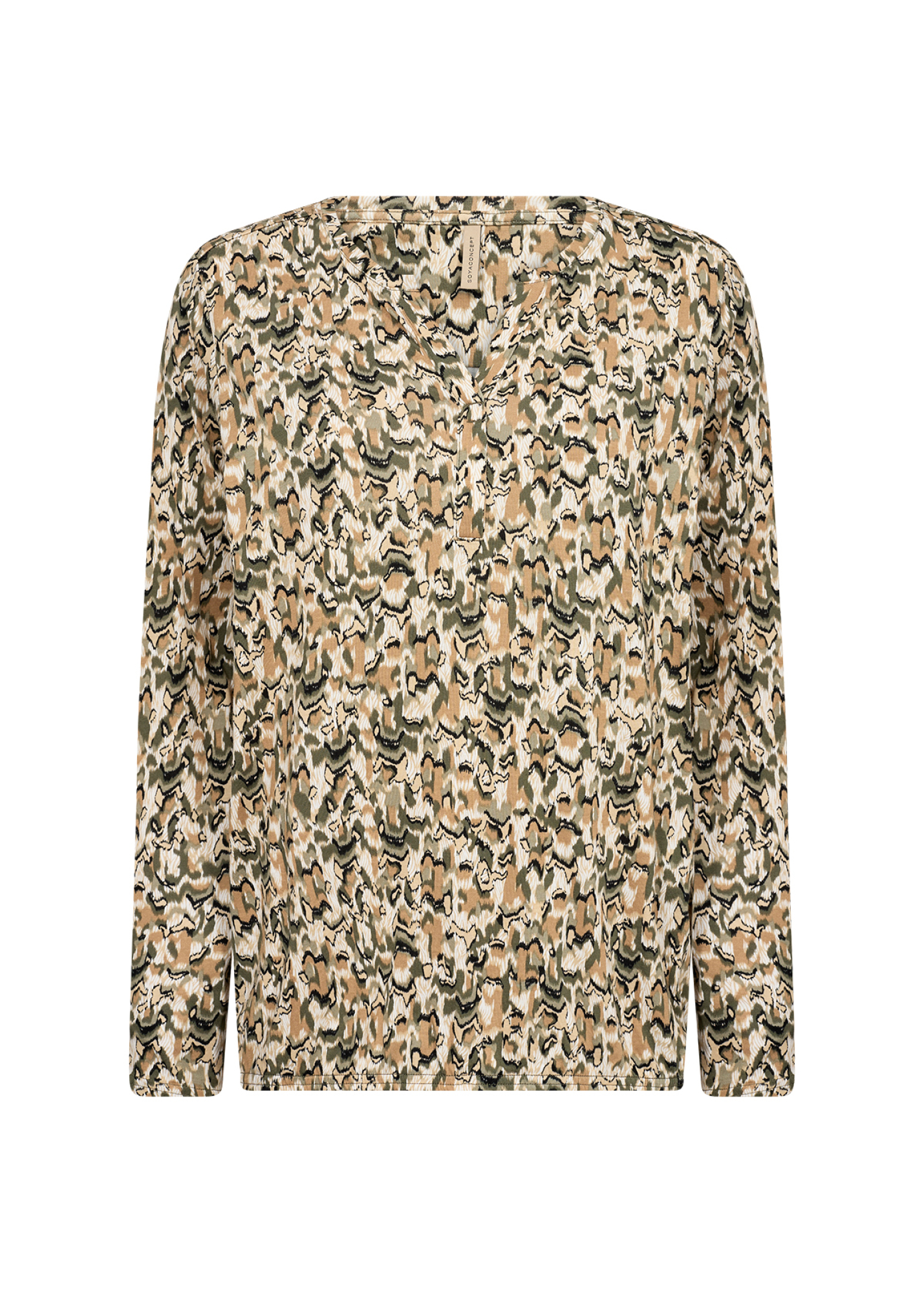SOYACONCEPT Damenbluse mit Alloverprint Felicity in c dark olive combi
