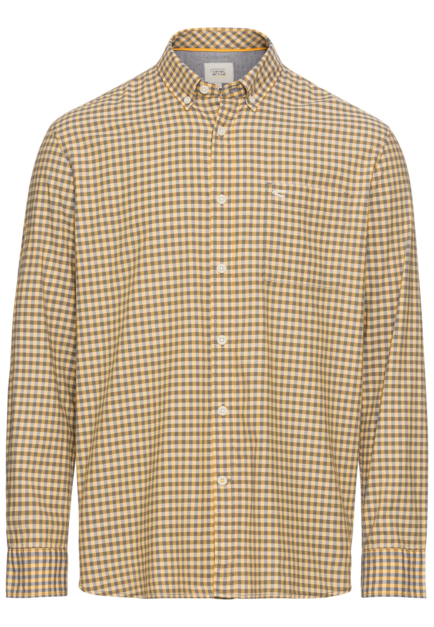 CAMEL ACTIVE Herren Langarm Hemd im Vichy-Karomuster WINTERSALE