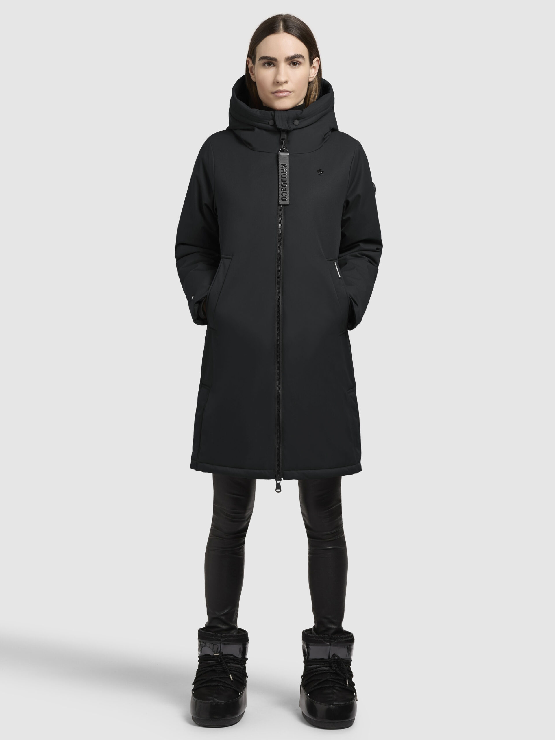 KHUJO Damen Kurzmantel YAAK3 in schwarz